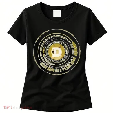 Dogecoin Cryptocurrency Crypto Gold Logo Women's T-Shirt