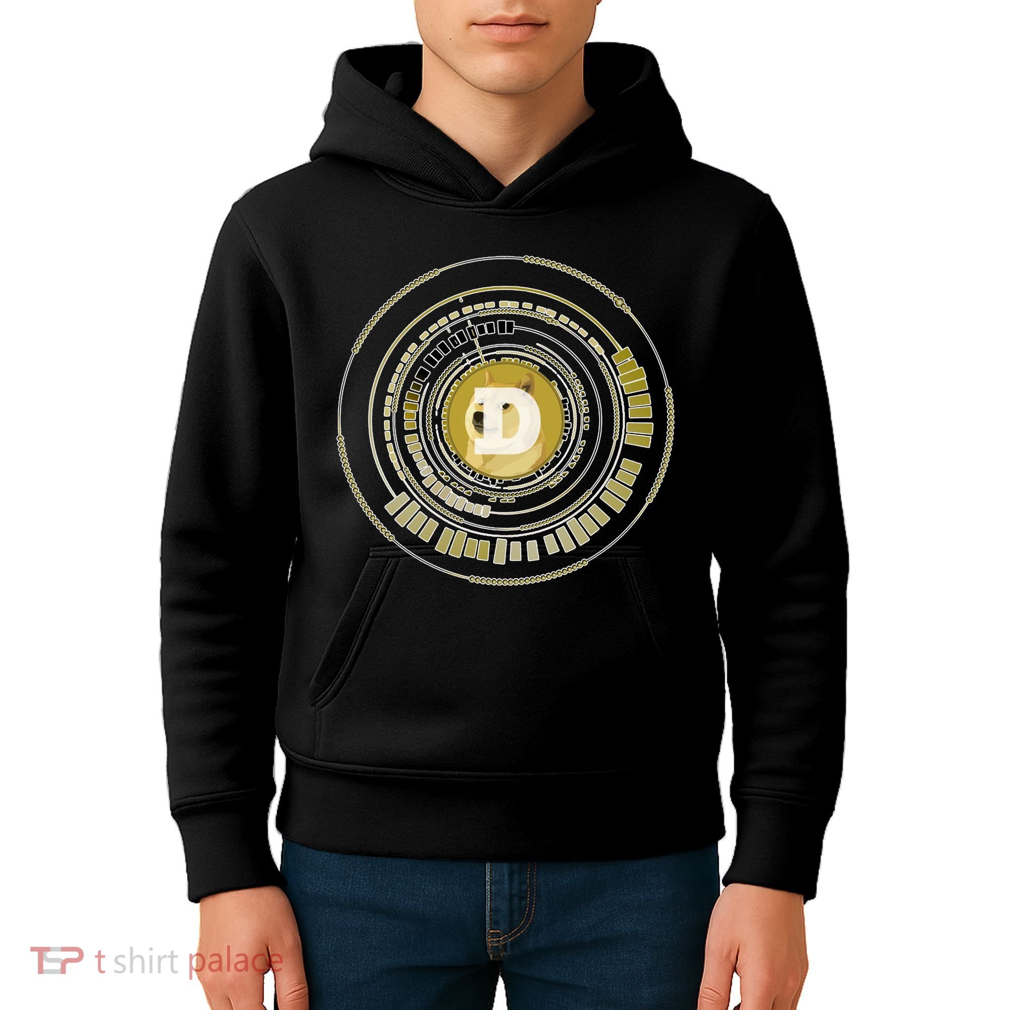 Dogecoin Cryptocurrency Crypto Gold Logo Kids Hoodie