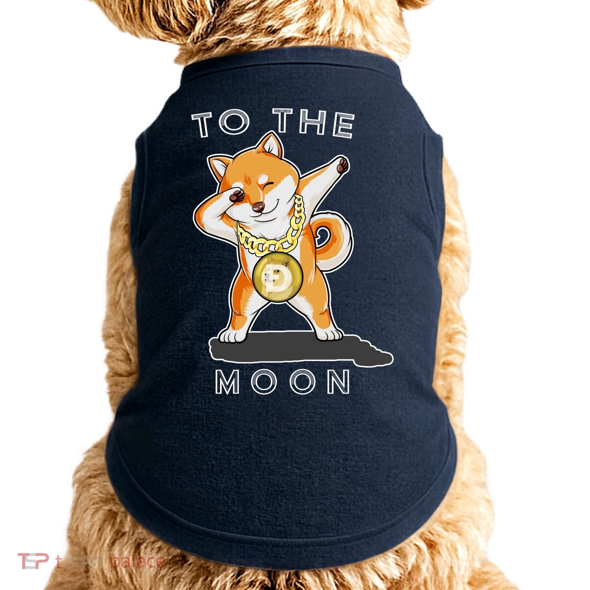 Dogecoin Dab To The Moon Doggie Tank