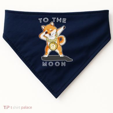 Dogecoin Dab To The Moon USA-Made Doggie Bandana