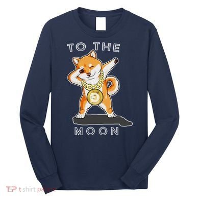 Dogecoin Dab To The Moon Long Sleeve Shirt