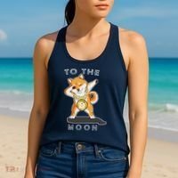 Dogecoin Dab To The Moon Women's Tank Top thumb 2