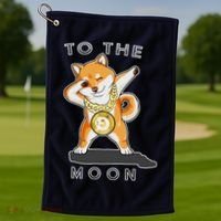 Dogecoin Dab To The Moon Golf Towel thumb 1