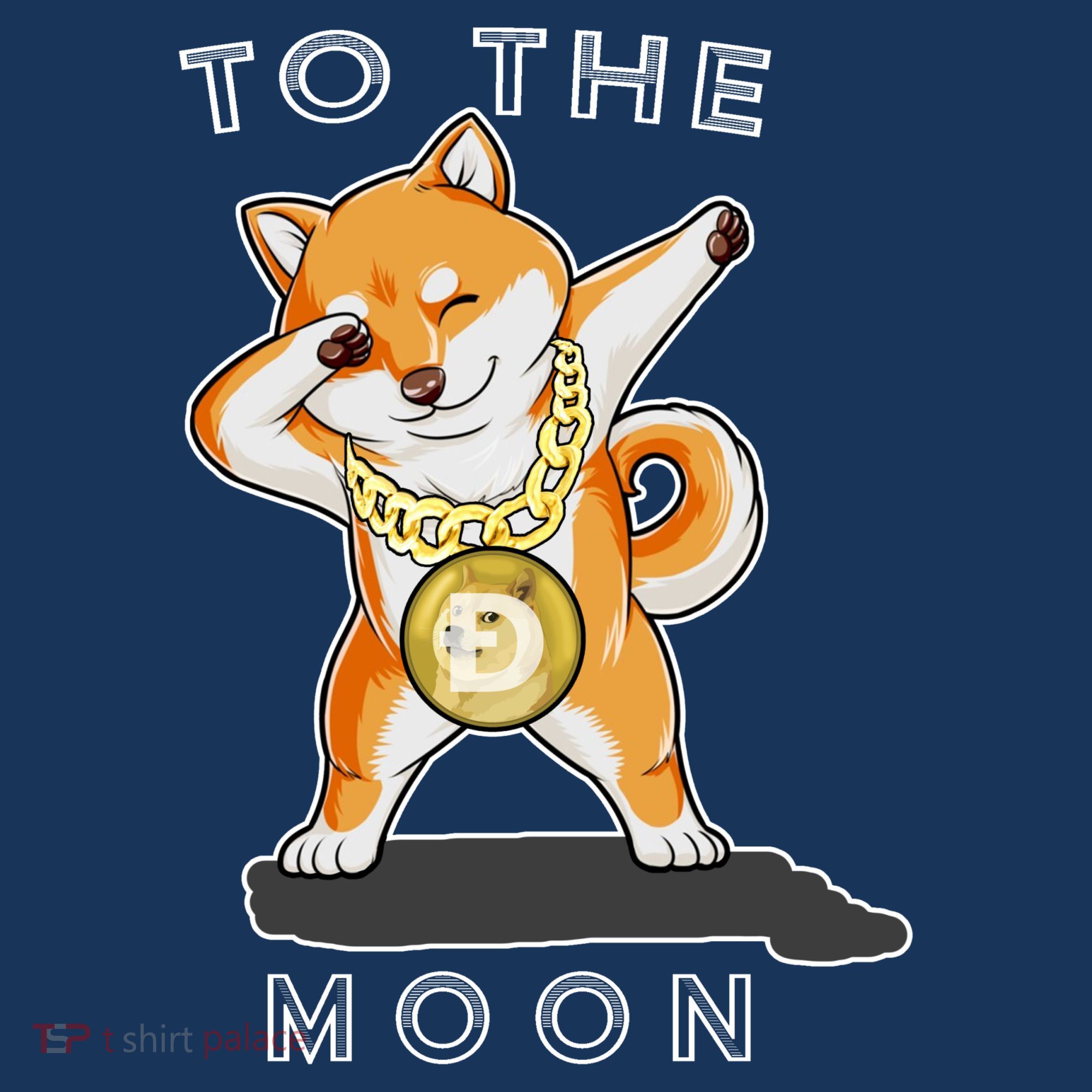 Dogecoin Dab To The Moon Golf Towel