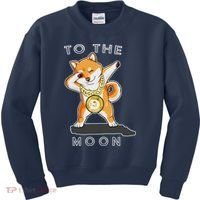 Dogecoin Dab To The Moon Kids Sweatshirt thumb 0