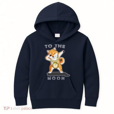 Dogecoin Dab To The Moon Kids Hoodie