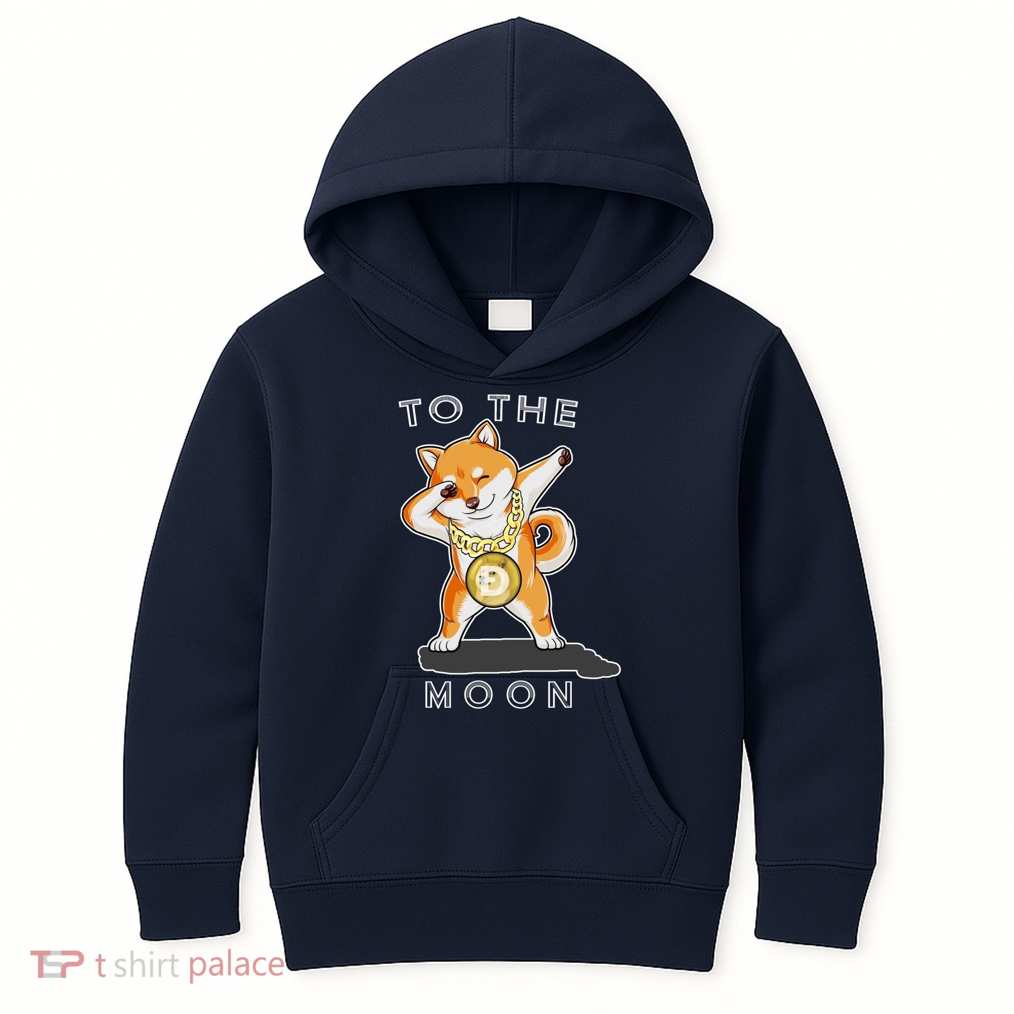 Dogecoin Dab To The Moon Kids Hoodie