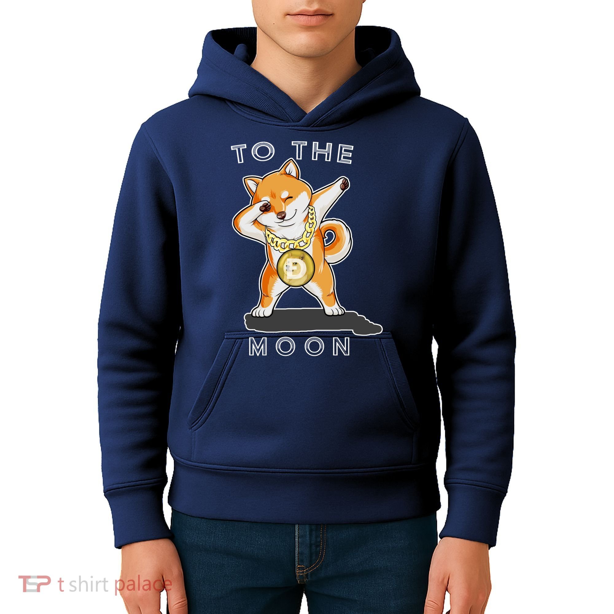 Dogecoin Dab To The Moon Kids Hoodie