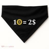 Dogecoin Equal 2 Dollars Doge Crypto Currency  USA-Made Doggie Bandana thumb 0