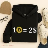 Dogecoin Equal 2 Dollars Doge Crypto Currency  Hoodie thumb 4