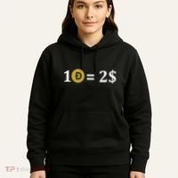 Dogecoin Equal 2 Dollars Doge Crypto Currency  Hoodie thumb 5