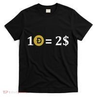 Dogecoin Equal 2 Dollars Doge Crypto Currency  T-Shirt thumb 0