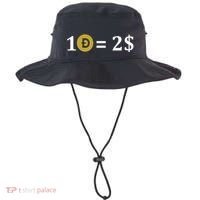 Dogecoin Equal 2 Dollars Doge Crypto Currency  Bucket Hat thumb 0
