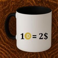 Dogecoin Equal 2 Dollars Doge Crypto Currency  Coffee Mug thumb 2