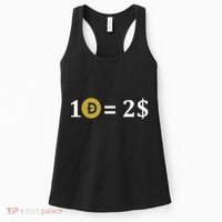 Dogecoin Equal 2 Dollars Doge Crypto Currency  Women's Tank Top thumb 0