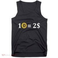 Dogecoin Equal 2 Dollars Doge Crypto Currency  Tank Top thumb 0