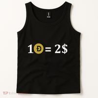 Dogecoin Equal 2 Dollars Doge Crypto Currency  Tank Top thumb 2