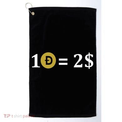 Dogecoin Equal 2 Dollars Doge Crypto Currency  Golf Towel