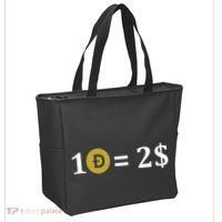 Dogecoin Equal 2 Dollars Doge Crypto Currency  Tote Bag thumb 2