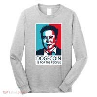 Dogecoin Is For The People Elon Musk Long Sleeve Shirt thumb 0
