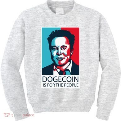 Dogecoin Is For The People Elon Musk Kids Sweatshirt