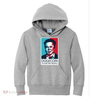 Dogecoin Is For The People Elon Musk Kids Hoodie