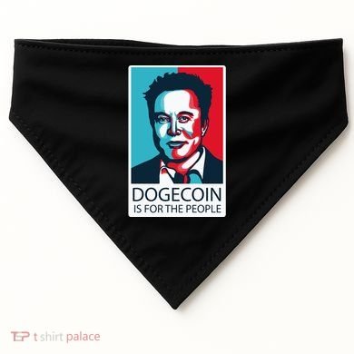 Dogecoin Is For The People Elon Musk USA-Made Doggie Bandana