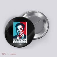 Dogecoin Is For The People Elon Musk Button thumb 0
