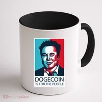 Dogecoin Is For The People Elon Musk Coffee Mug thumb 1