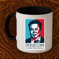 Dogecoin Is For The People Elon Musk Coffee Mug thumb 2