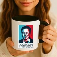 Dogecoin Is For The People Elon Musk Coffee Mug thumb 3