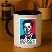 Dogecoin Is For The People Elon Musk Coffee Mug thumb 4