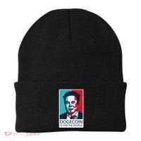 Dogecoin Is For The People Elon Musk Beanie thumb 0