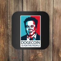 Dogecoin Is For The People Elon Musk Coaster thumb 0