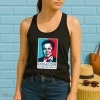 Dogecoin Is For The People Elon Musk Women's Tank Top thumb 2