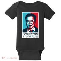 Dogecoin Is For The People Elon Musk Baby Bodysuit thumb 0