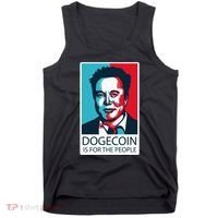 Dogecoin Is For The People Elon Musk Tank Top thumb 0