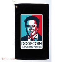 Dogecoin Is For The People Elon Musk Golf Towel thumb 0