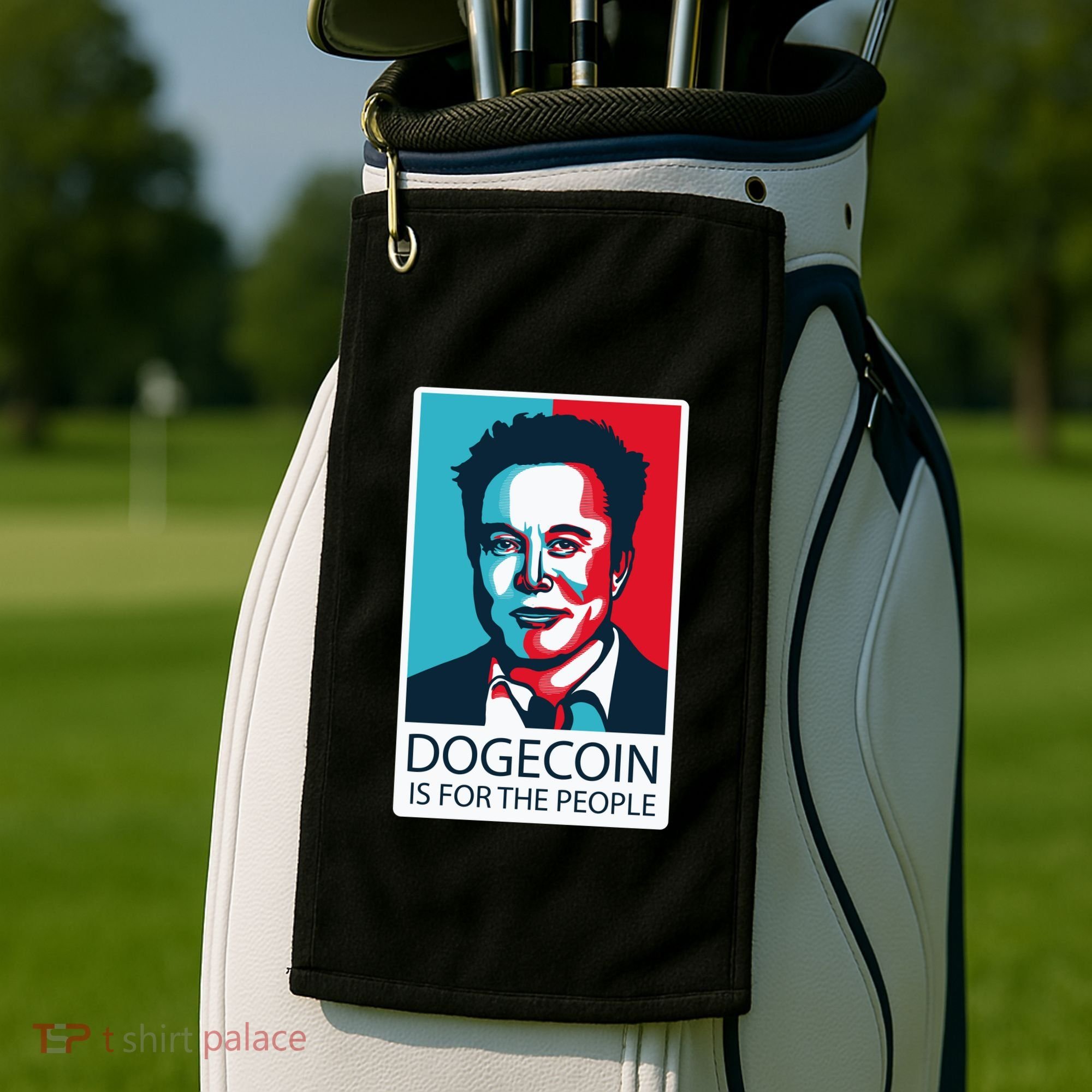 Dogecoin Is For The People Elon Musk Golf Towel