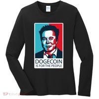 Dogecoin Is For The People Elon Musk Women's Long Sleeve Shirt thumb 0