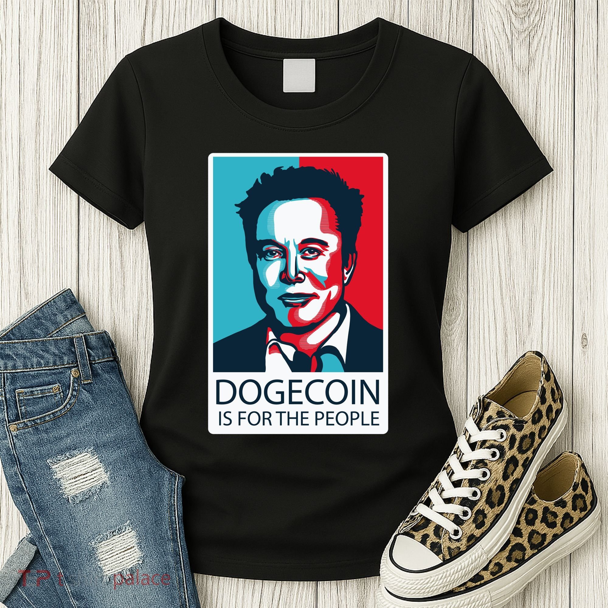 Dogecoin Is For The People Elon Musk Women's T-Shirt