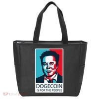 Dogecoin Is For The People Elon Musk Tote Bag thumb 0
