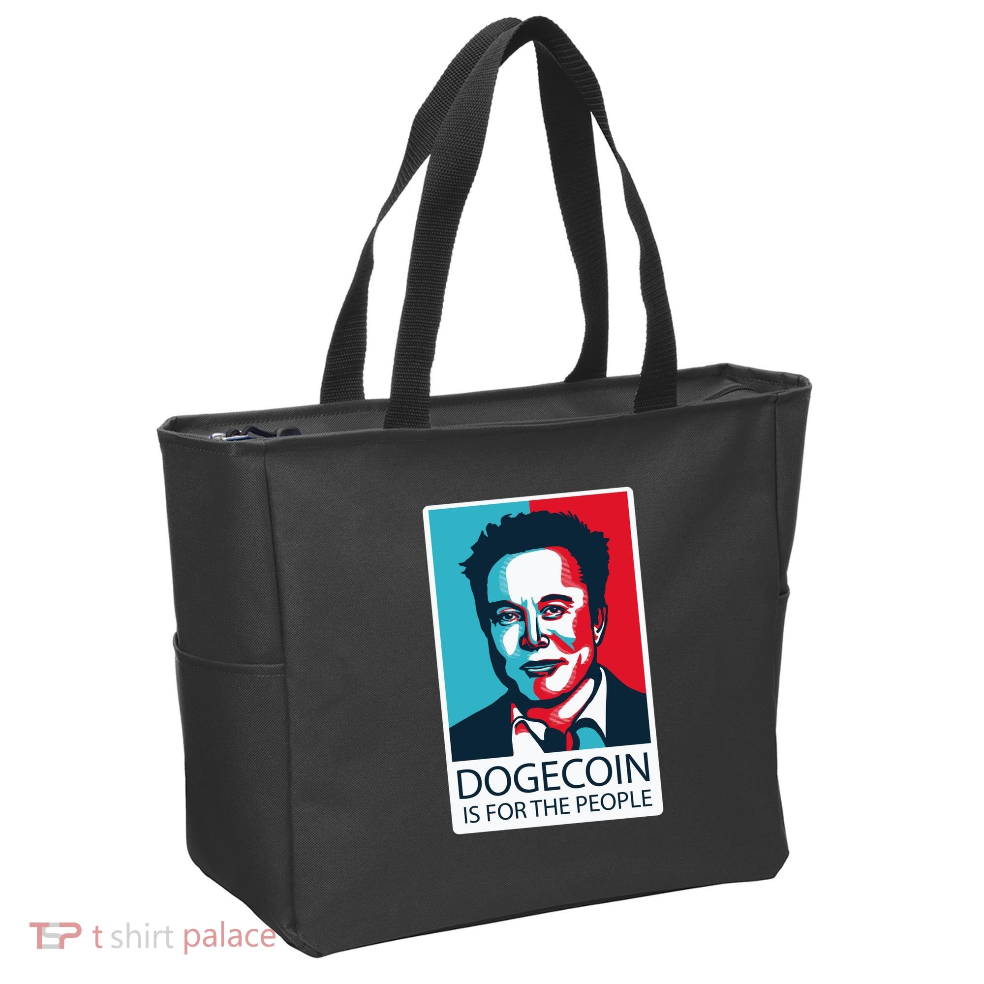 Dogecoin Is For The People Elon Musk Tote Bag