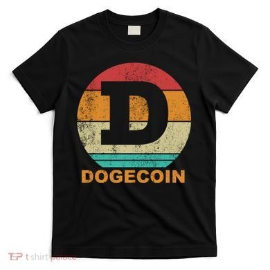 Dogecoin Meme Retro Vintage Style T-Shirt