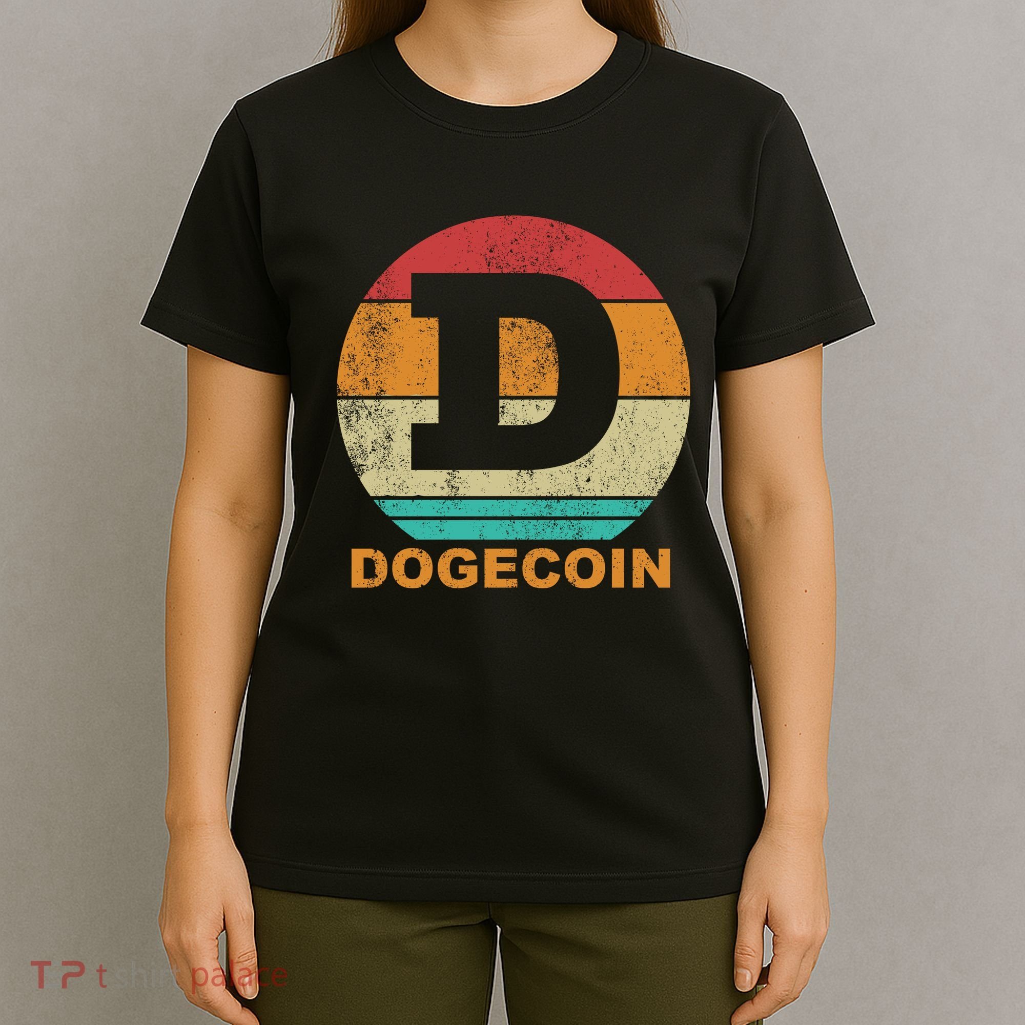 Dogecoin Meme Retro Vintage Style T-Shirt