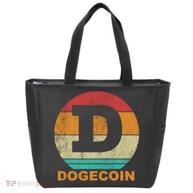 Dogecoin Meme Retro Vintage Style Tote Bag
