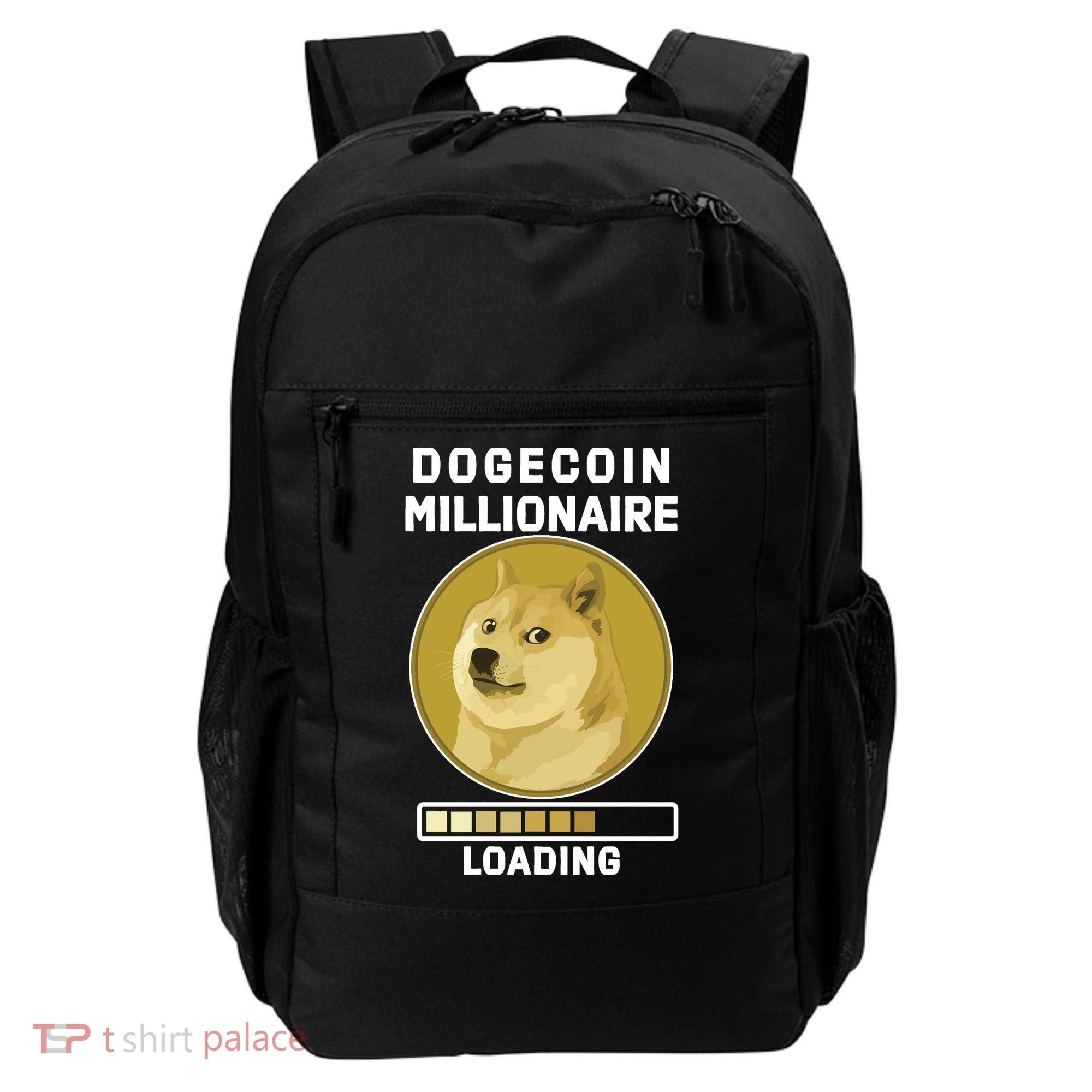 Dogecoin Millionaire Loading Funny Doge Crypto Backpack
