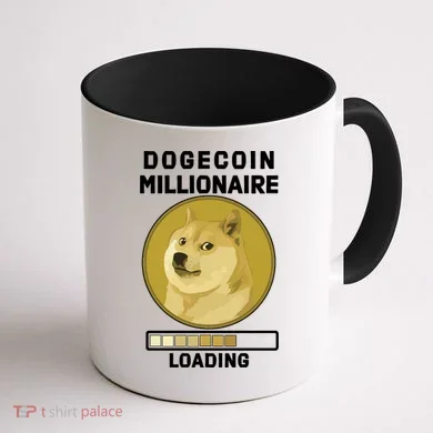 Dogecoin Millionaire Loading Funny Doge Crypto Coffee Mug back