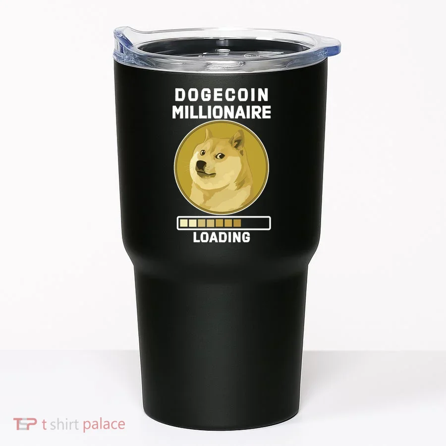 Dogecoin Millionaire Loading Funny Doge Crypto Tumbler