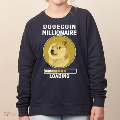 Dogecoin Millionaire Loading Funny Doge Crypto Women's Sweatshirt